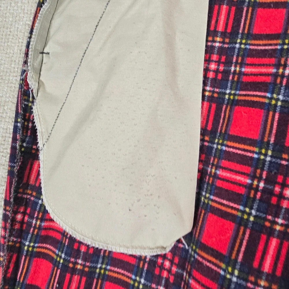 Vintage Sears Flannel‎ Lined Corduroy Work Pants 40x30 Grey Plaid Lined 80s